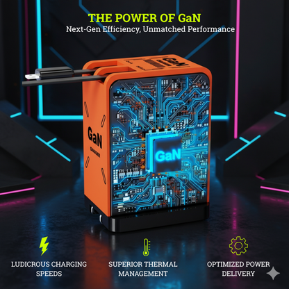 ⚡ Lokalux™ OnePlug 120W GaN Retractable Charger