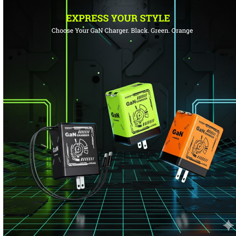 ⚡ Lokalux™ OnePlug 120W GaN Retractable Charger