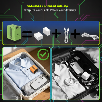 ⚡ Lokalux™ OnePlug 120W GaN Retractable Charger