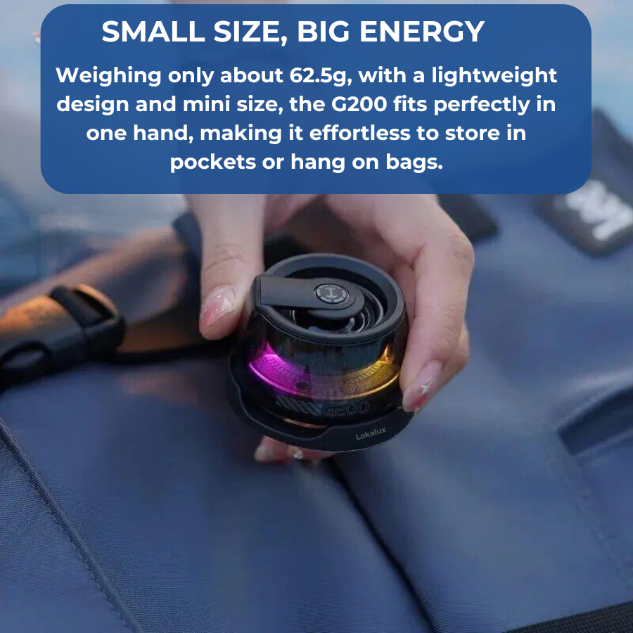 Lokalux MagnetoGlow- Portable RGB Magnetic Bluetooth Speaker G200