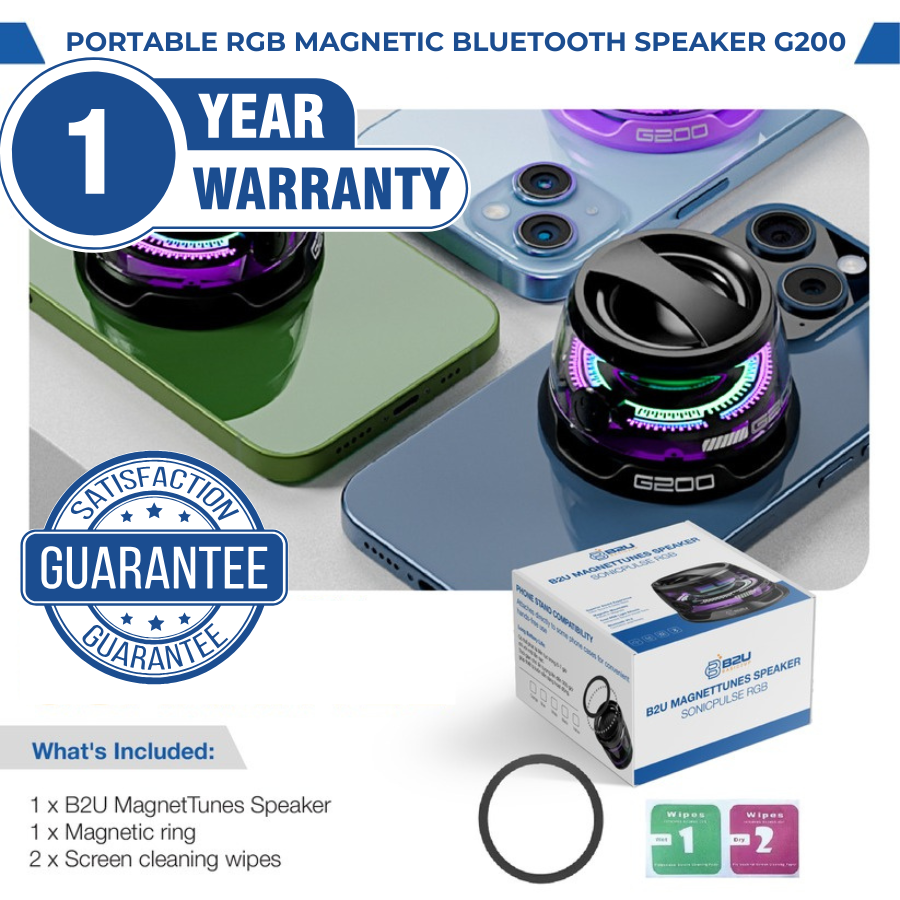 Lokalux MagnetoGlow- Portable RGB Magnetic Bluetooth Speaker G200