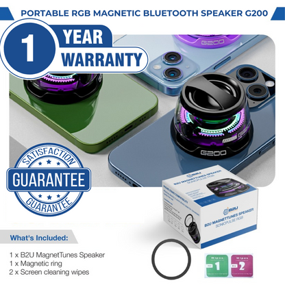 Lokalux MagnetoGlow- Portable RGB Magnetic Bluetooth Speaker G200