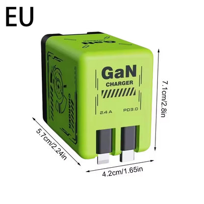 ⚡ Lokalux™ OnePlug 120W GaN Retractable Charger